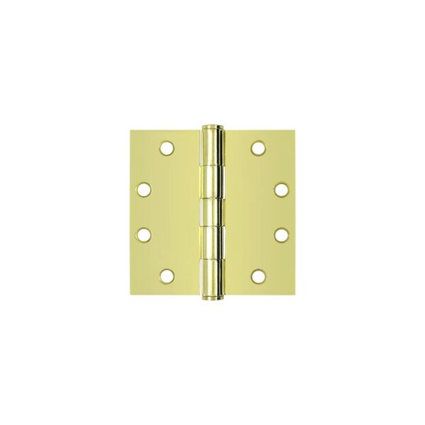 S45U3 HD Square Hinges Polished Brass, 10PK